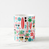 Tropisch strand Hawaiian Pineapple Mele Kalikimaka Koffiemok (Center)