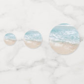 Tropisch strand Heart Shore Weddenschap Confetti (Achterkanten)