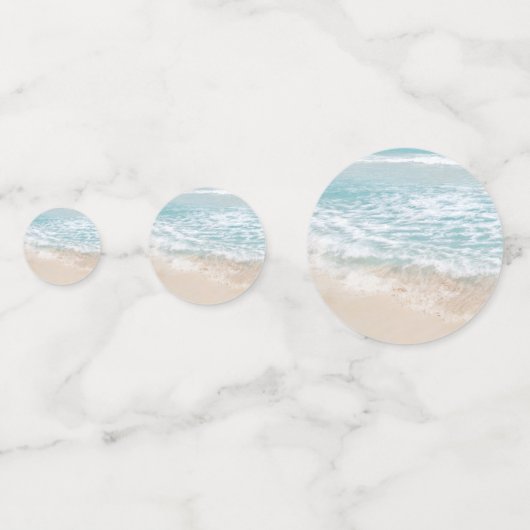 Tropisch  strand Heart Shore Weddenschap Confetti (Achterkanten)