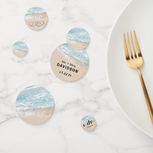 Tropisch strand Heart Shore Weddenschap Confetti (Groep)