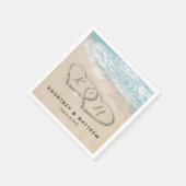 Tropisch  strand Heart Shore Weddenschap Servet (Hoek)