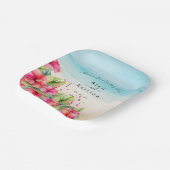 Tropisch strand hibiscus papieren bord (Gebogen)