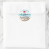 Tropisch strand Hibiscus Round Ingredient Label (Tas)