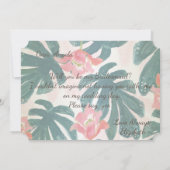 Tropisch strand hibiscusPalmbladeren Bruidsmeisje Kaart (Achterkant)