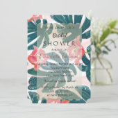 Tropisch strand Hibiskus Vrijgezellenfeest Kaart (Staand voorkant)