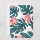 Tropisch strand Hibiskus Vrijgezellenfeest Kaart (Achterkant)