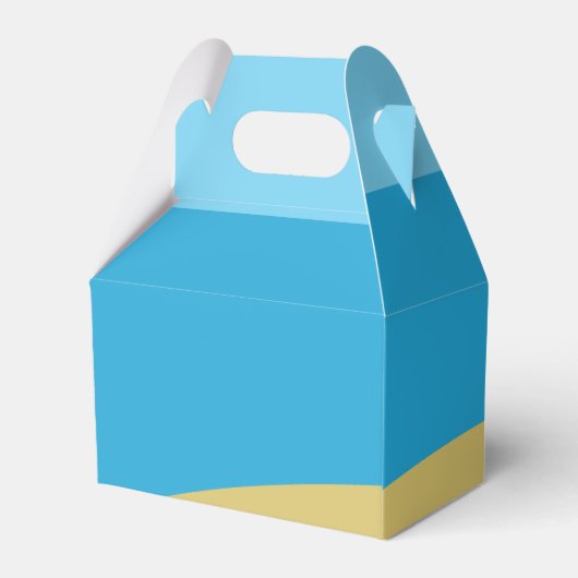 Tropisch strand Hula Dancing Luau Verjaardagsfeest Bedankdoosjes (Achterkant)