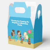 Tropisch strand Hula Dancing Luau Verjaardagsfeest Bedankdoosjes (Geopend)