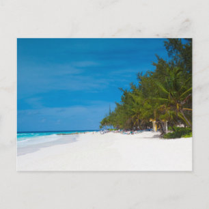 Tropisch strand in Barbados Briefkaart