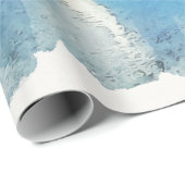 Tropisch strand in Blauwgroen Aqua Turquoise Blue Cadeaupapier (Rol Hoek)