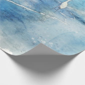 Tropisch strand in Blauwgroen Aqua Turquoise Blue Cadeaupapier (Hoek)