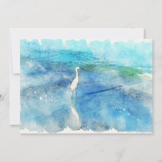 Tropisch strand in Blauwgroen Aqua Turquoise Blue Kaart (Voorkant)