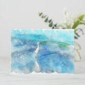 Tropisch strand in Blauwgroen Aqua Turquoise Blue Kaart (Staand voorkant)