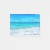 Tropisch strand in Blauwgroen Aqua Turquoise Blue Post-it® Notes (Voorkant)