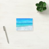 Tropisch strand in Blauwgroen Aqua Turquoise Blue  Post-it® Notes (Kantoor)