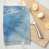 Tropisch strand in Blauwgroen Aqua Turquoise Blue Theedoek (Quarter Fold)