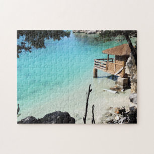 Tropisch strand in de Bahama's. Legpuzzel