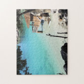 Tropisch strand in de Bahama's. Legpuzzel (Verticaal)