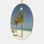 Tropisch strand in de Dominicaanse Republiek Keramisch Ornament (Links)