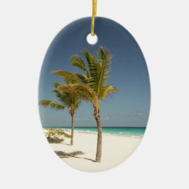 Tropisch strand in de Dominicaanse Republiek Keramisch Ornament