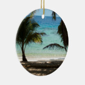 Tropisch strand in de schaduw van palmen keramisch ornament (Rechts)