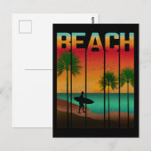 Tropisch strand in de zomer briefkaart (Voorkant / Achterkant)