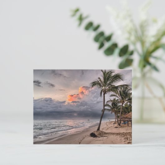 Tropisch strand in het Caribisch gebied Briefkaart (Staand voorkant)