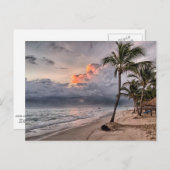 Tropisch strand in het Caribisch gebied Briefkaart (Voorkant / Achterkant)