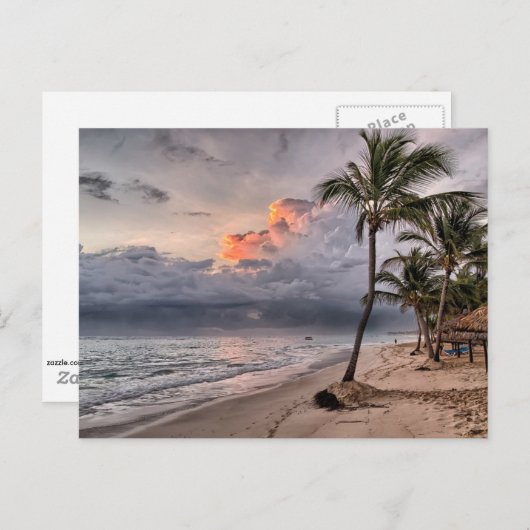 Tropisch strand in het Caribisch gebied Briefkaart (Voorkant / Achterkant)