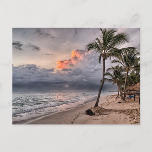 Tropisch strand in het Caribisch gebied Briefkaart (Voorkant)