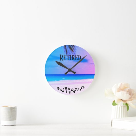 Tropisch strand in ruste - ronde klok (Huis)