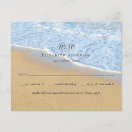 Tropisch strand Initialen Sand Wedding RSVP