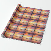 Tropisch strand inpakpapier bij zonsondergang (Uitgerold)