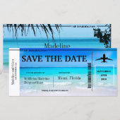 Tropisch Strand Instapass Huwelijk Save The Date (Voorkant / Achterkant)