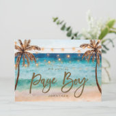 tropisch strand is mijn voorstel voor een pagina bedankkaart (Staand voorkant)