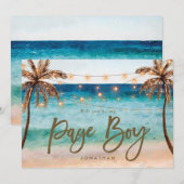 tropisch strand is mijn voorstel voor een pagina bedankkaart (Voorkant / Achterkant)