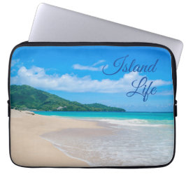 Tropisch strand Island Life Laptop Sleeve