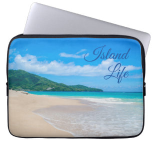 Tropisch strand Island Life Laptop Sleeve