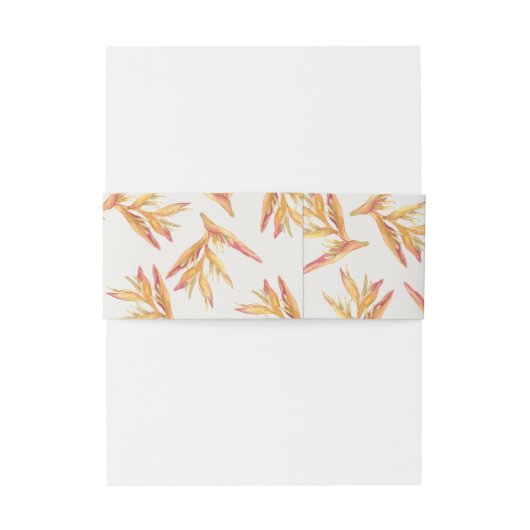 Tropisch strand Ivoor Bruiloft Uitnodigingen Wikkel (Achterkant Voorbeeld)