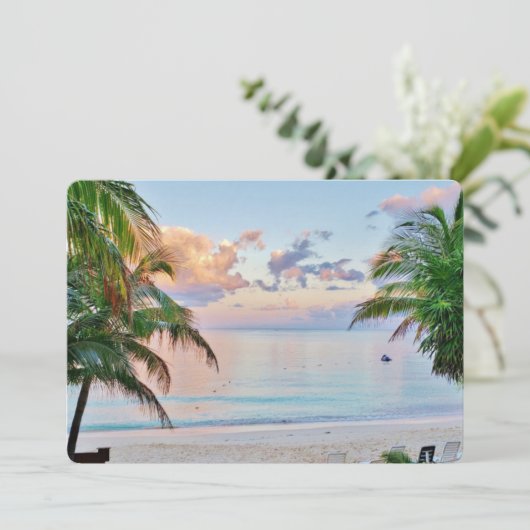 Tropisch strand kaart (Staand voorkant)