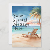 Tropisch strand kaart (Achterkant)