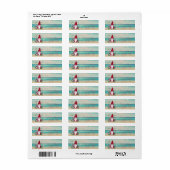 Tropisch,Strand,Kabouter,Sneeuwvlokken Etiket (Full Sheet)