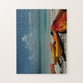 Tropisch strand Kayaks Puzzle Legpuzzel (Verticaal)