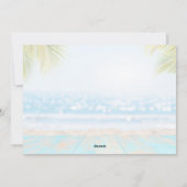 Tropisch strand Kerst foto Feestdagenkaart (Achterkant)