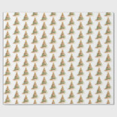 Tropisch strand kerstboom cadeaupapier (Vlak)