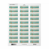Tropisch,Strand,Kerstboom,Katten Sneeuwvlokken Etiket (Full Sheet)