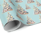 Tropisch strand Kerstmis Cadeaupapier (Rol Hoek)