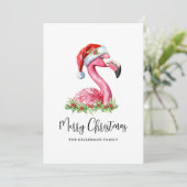 Tropisch strand Kerstmis Feestdagenkaart (Staand voorkant)