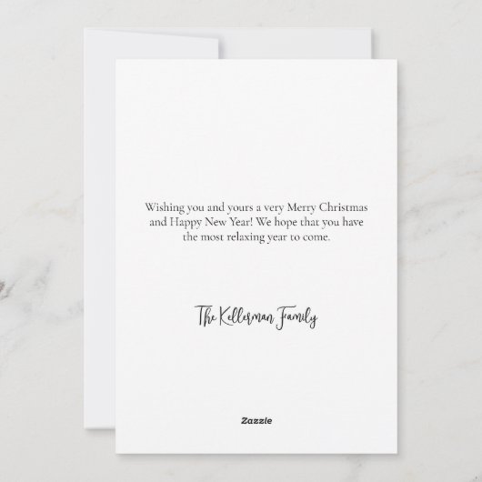 Tropisch strand Kerstmis Feestdagenkaart (Achterkant)