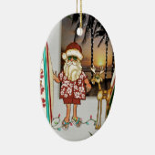 Tropisch strand Kerstmisornament Keramisch Ornament (Rechts)